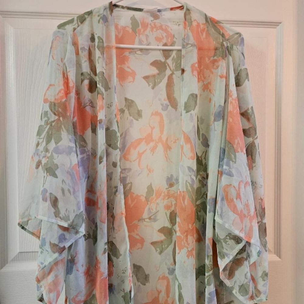 Sheer Floral Shrug from Christopher & Banks